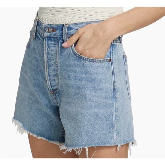Paige Archie High Rise Relaxed In Vintage Inspired Denim Shorts Size 26 - Picture 2 of 9